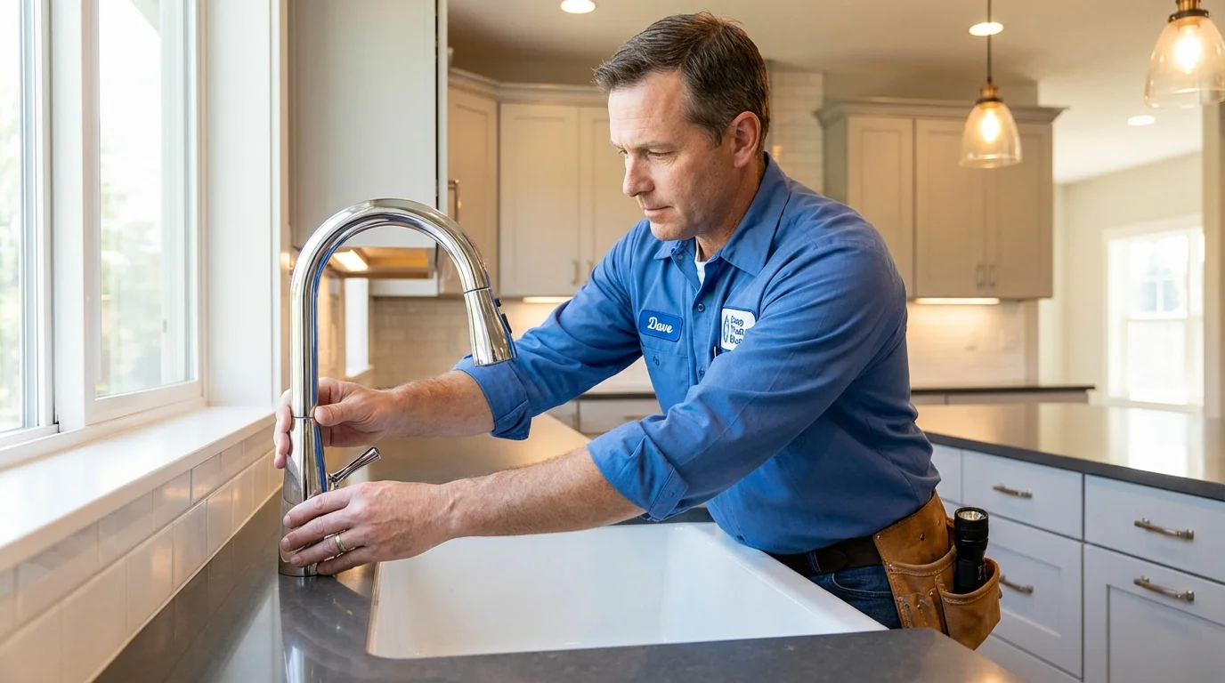 Kitchen faucet installation by Johns Plumbing LLC in White Plains