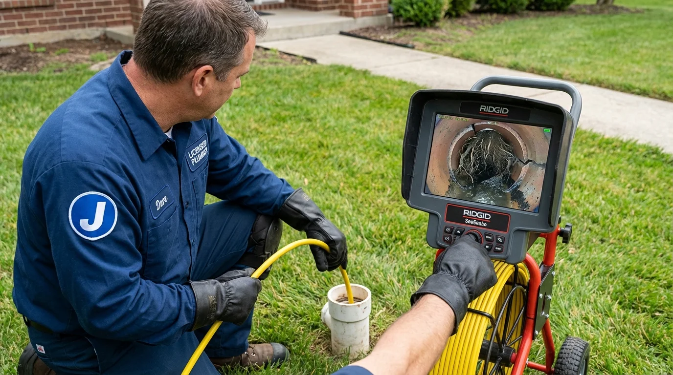 Sewer camera inspection being performed by Johns Plumbing LLC in White Plains